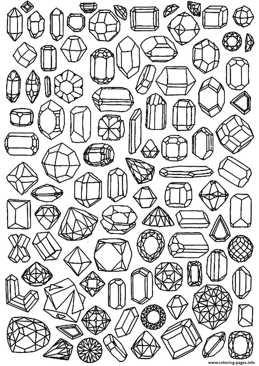 1000x1413 Print Adult Zen Anti Stress To Diamonds Coloring Pages Within New