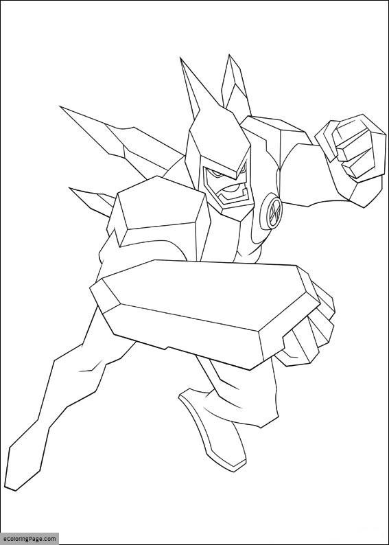 567x794 Ben 10 Ten Diamondhead Coloring Page Printable