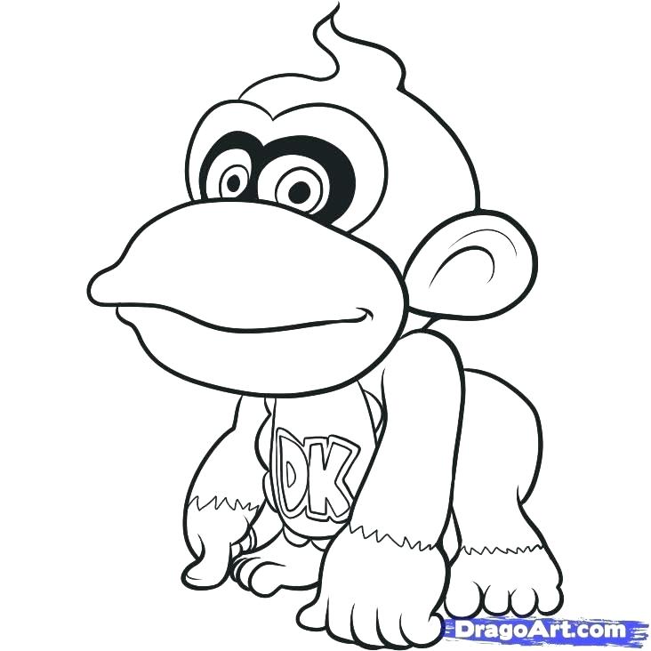 732x732 Donkey Kong Coloring Page Donkey Coloring Pages Donkey Coloring
