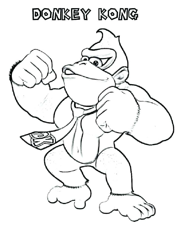 750x1000 Donkey Kong Coloring Pages Free Kids To Print