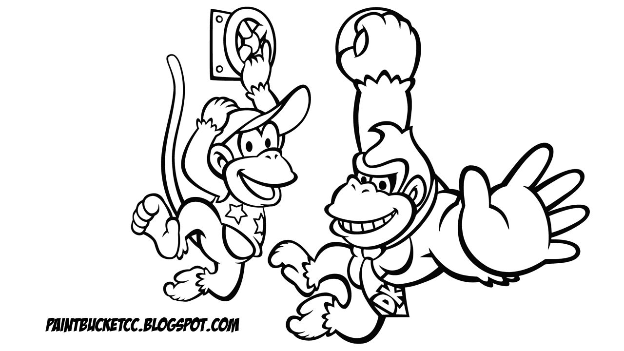 1280x720 Innovative Donkey Kong Coloring Pages Free To Print Printable