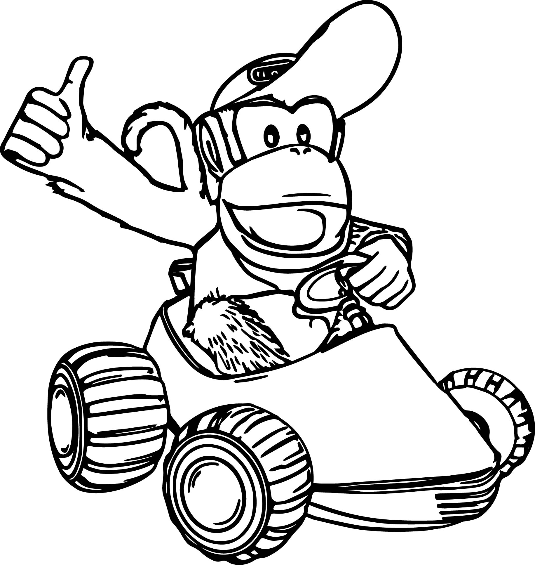 1833x1934 Diddy Kong Coloring Pages Printable Free Coloring Sheets