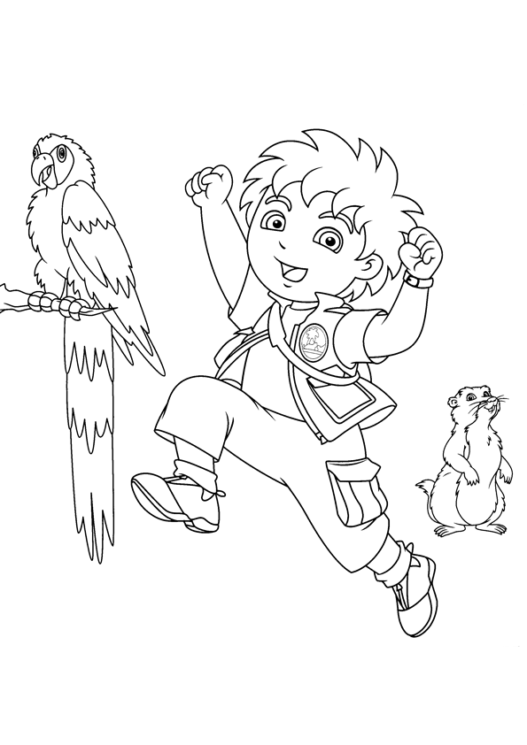 Free Printable Diego Coloring Pages For Kids 595x842 Free Printable Diego Coloring Pages For Kids