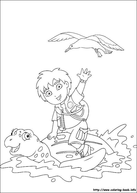 Go, Diego, Go! Coloring Picture Lena Bday Party Ideas 567x794 Go, Diego, Go! Coloring Picture Lena Bday Party Ideas