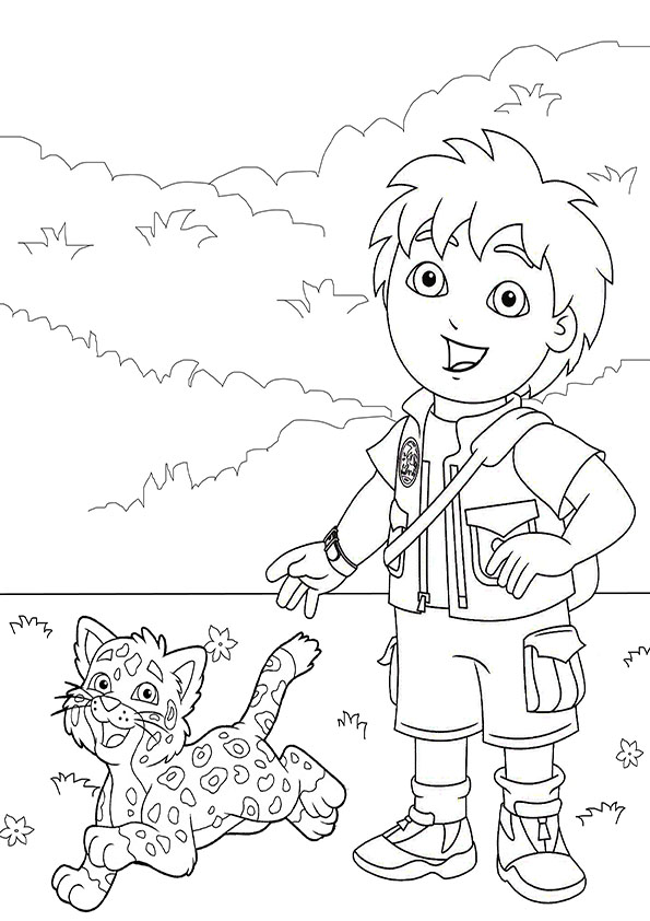 Go Diego Go Coloring Page 7.png Dora Birthday Ideas 595x842 Go Diego Go Coloring Page 7.png Dora Birthday Ideas