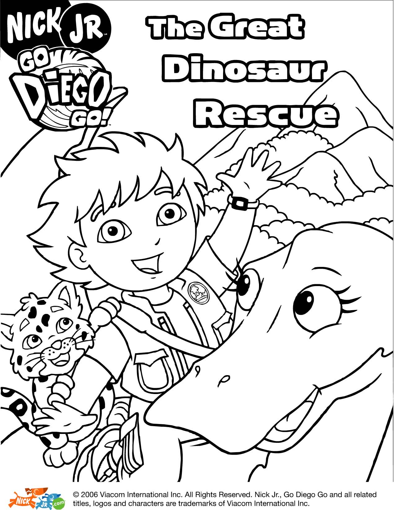 Diego Coloring Pages Great Dinosaur Rescue 1275x1649 Diego Coloring Pages Great Dinosaur Rescue