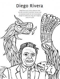230x300 Diego Rivera Coloring Page For Kids Diego Rivera