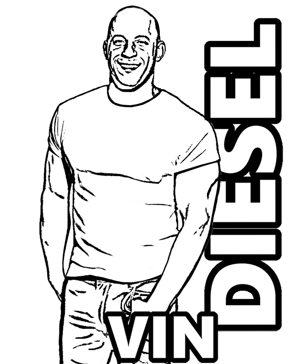 Free Printable Coloring Books Vin Diesel, Fast And Forious 600x740 Free Printable Coloring Books Vin Diesel, Fast And Forious