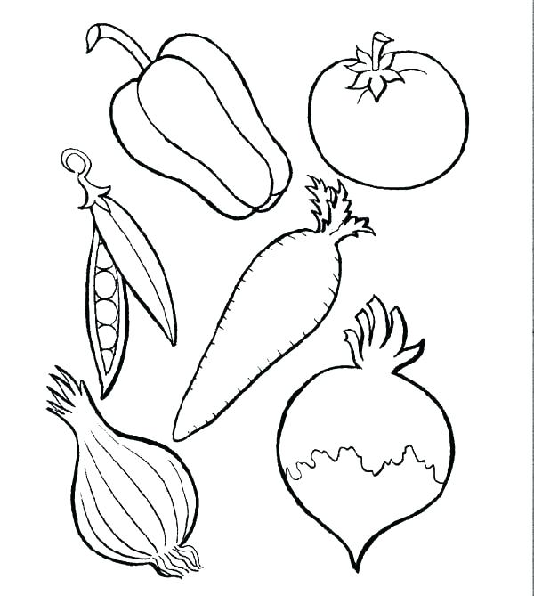 600x669 Different Coloring Pages Fruits And Vegetables Coloring Pages