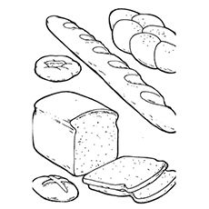 230x230 Different Types Of Bread In Coloring Pages Bread