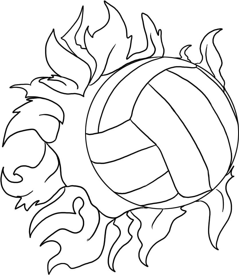834x958 Free Printable Volleyball Coloring Pages For Kids Different