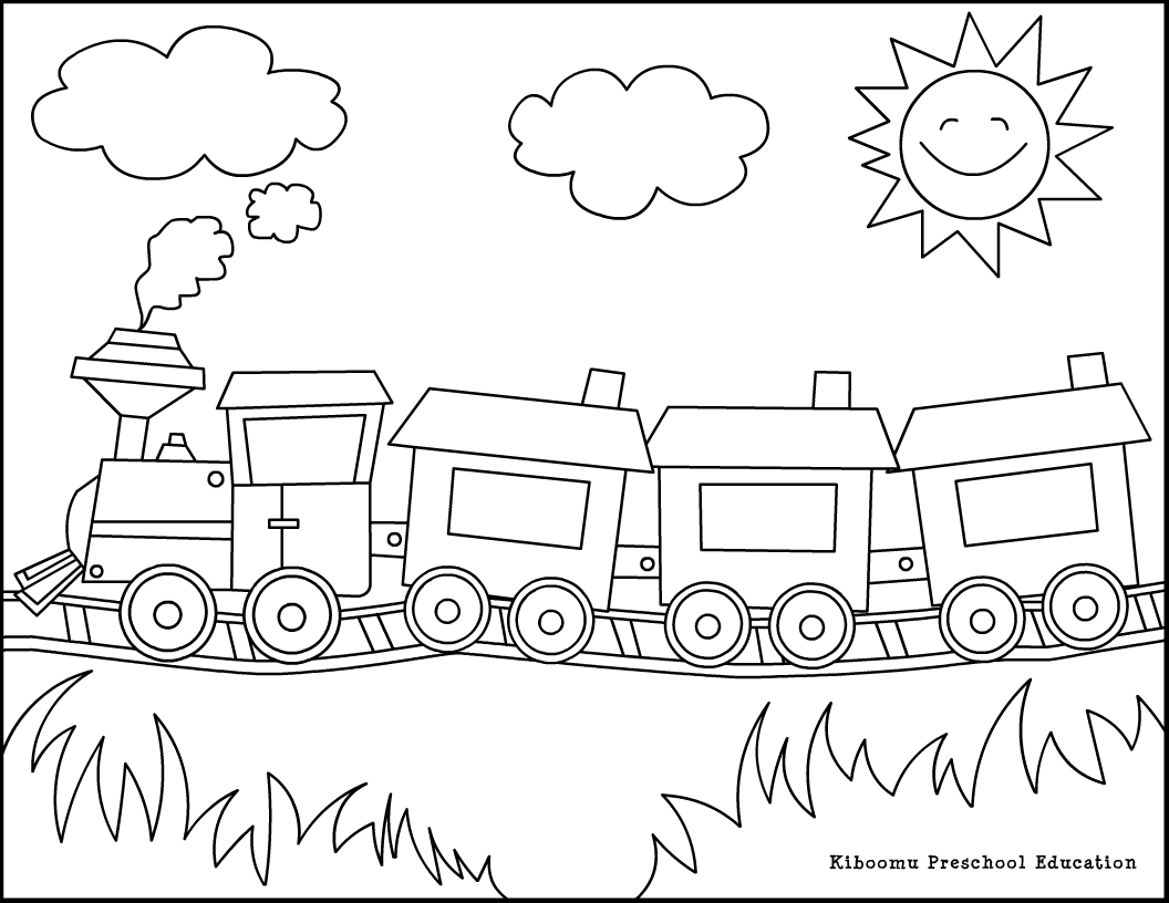 1056x816 Sampler Transportation Coloring Pages Different Page With 3