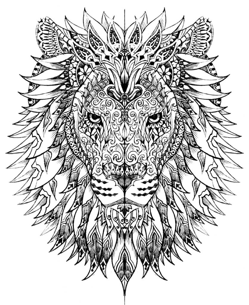 836x1024 Hardoloring Pages Pictures Adults Flowers Animal Free Hardy