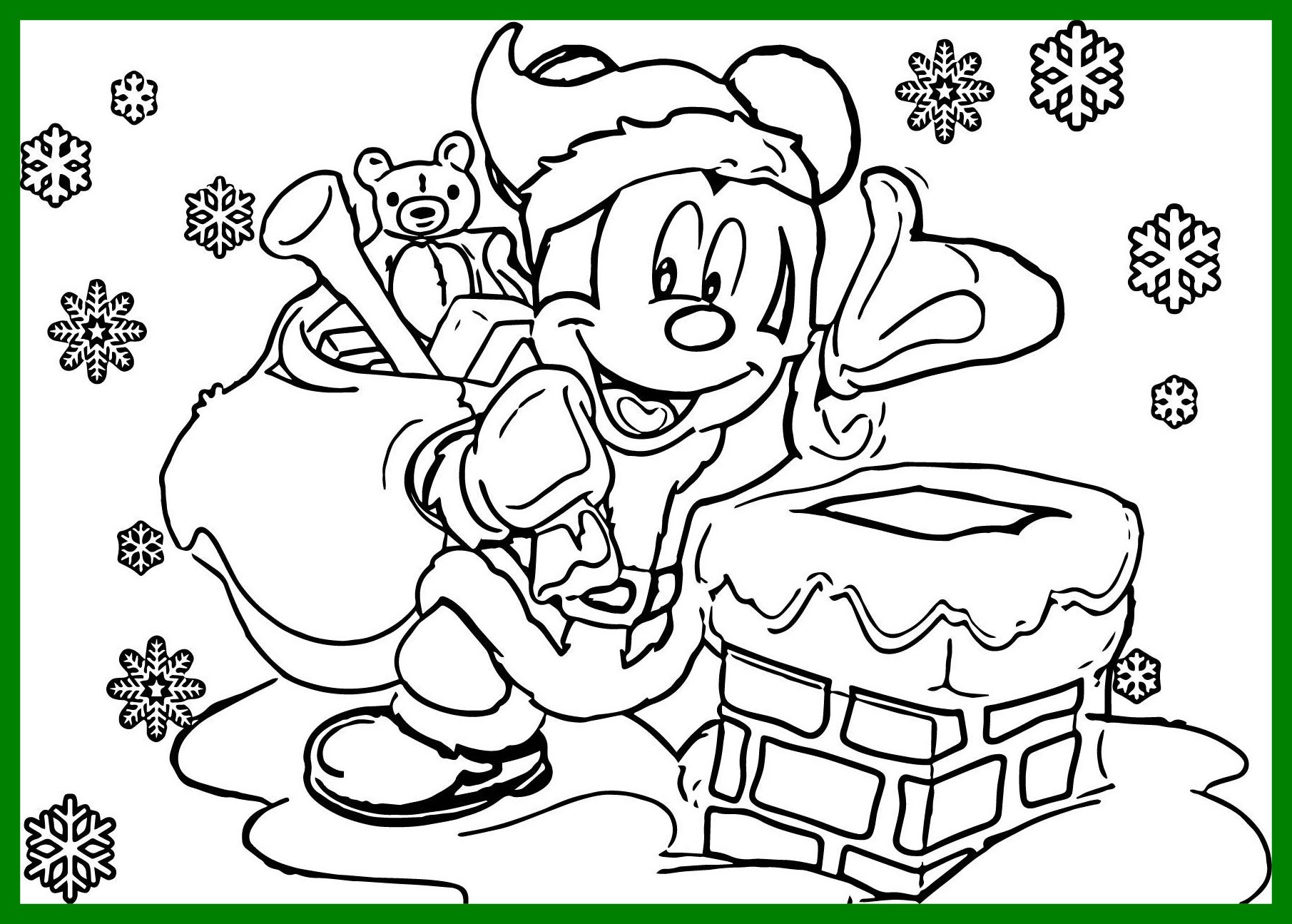 Amazing Christmas Coloring Page Of Difficult Disney Style 1811x1295 Amazing Christmas Coloring Page Of Difficult Disney Style