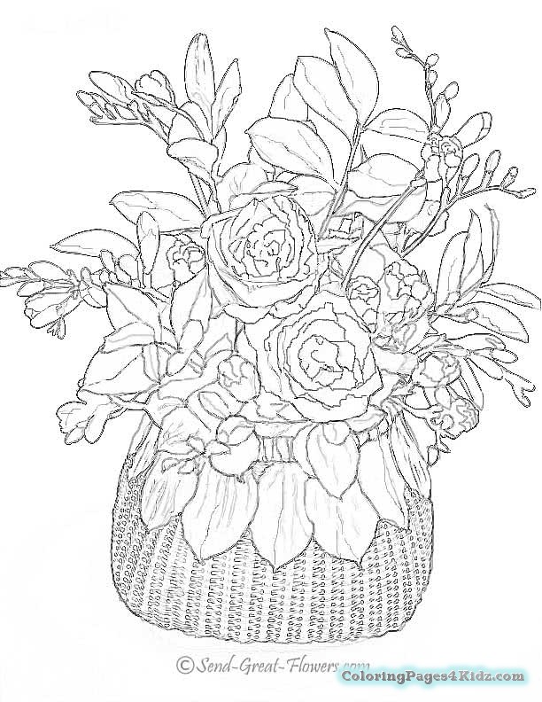 Difficult Flower Coloring Pages Coloring Pages For Kids 612x792 Difficult Flower Coloring Pages Coloring Pages For Kids