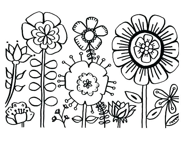 Flower Coloring Pages For Adults Flower Pattern Coloring Pages 600x463 Flower Coloring Pages For Adults Flower Pattern Coloring Pages