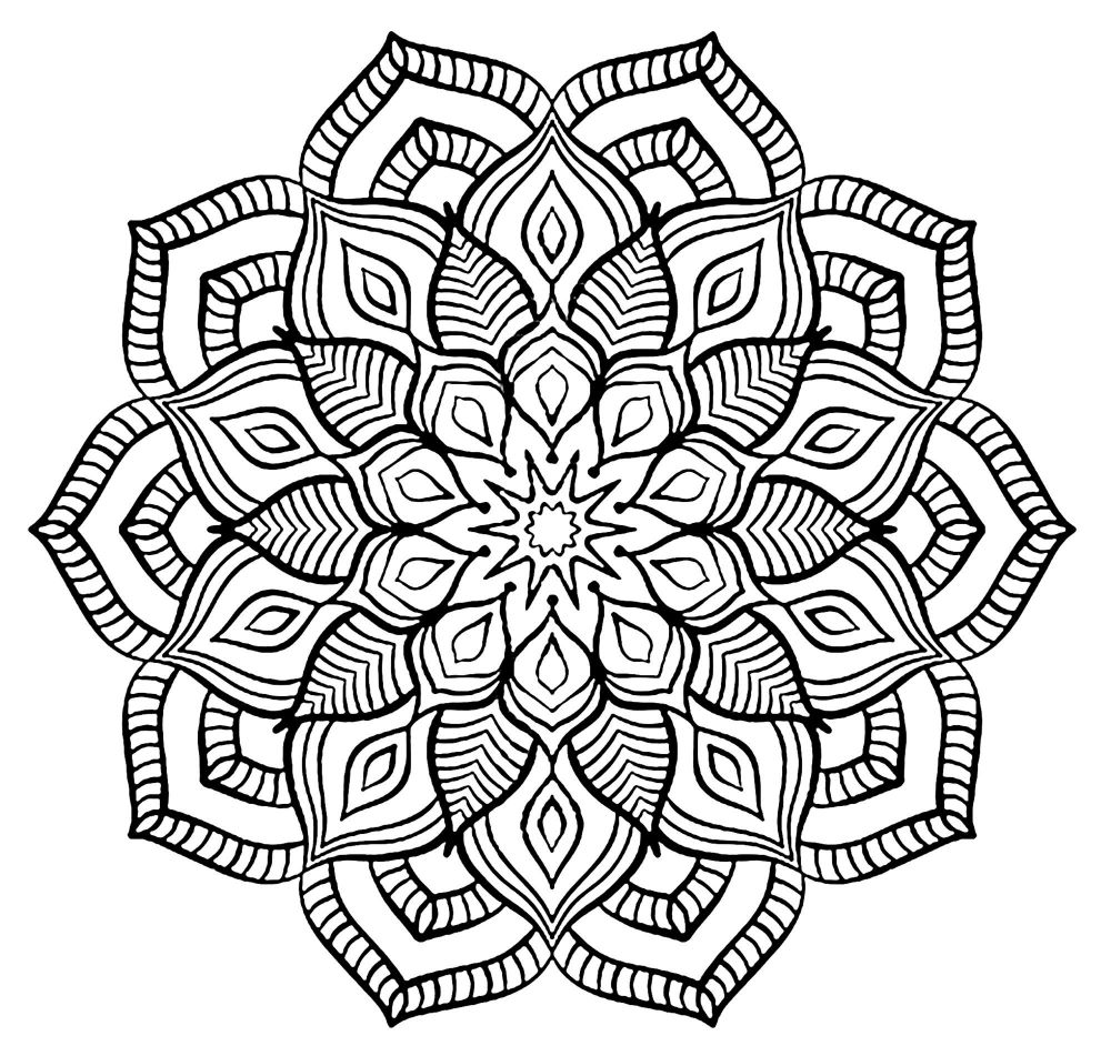 Mandala Flower Coloring Pages Difficult 1000x951 Mandala Flower Coloring Pages Difficult
