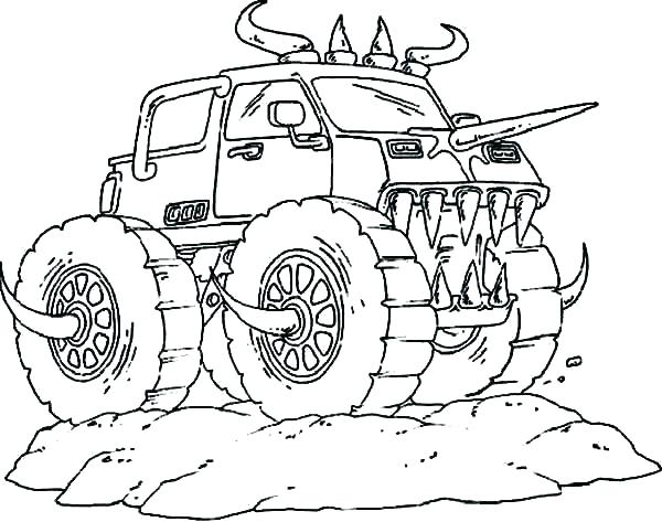 600x473 Monster Truck Coloring Pages Free Monster Truck Coloring Pages