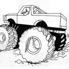 268x268 Coloring Page Of Grave Digger Monster Truck Archives