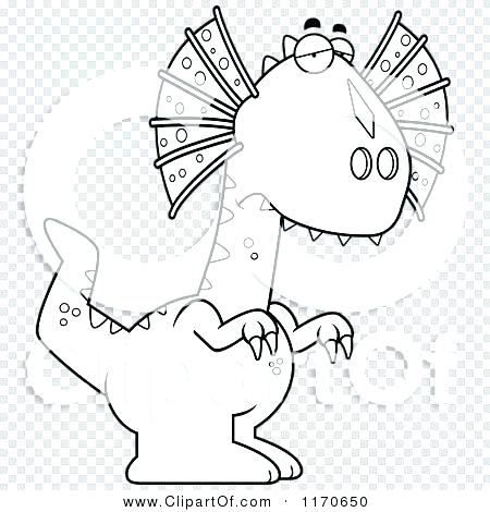 450x470 Dilophosaurus Coloring Page