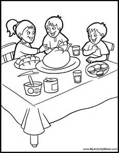 Dinner Coloring Pages 232x300 Dinner Coloring Pages