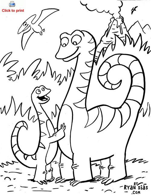 Dino Friend Coloring Pages 500x644 Dino Friend Coloring Pages