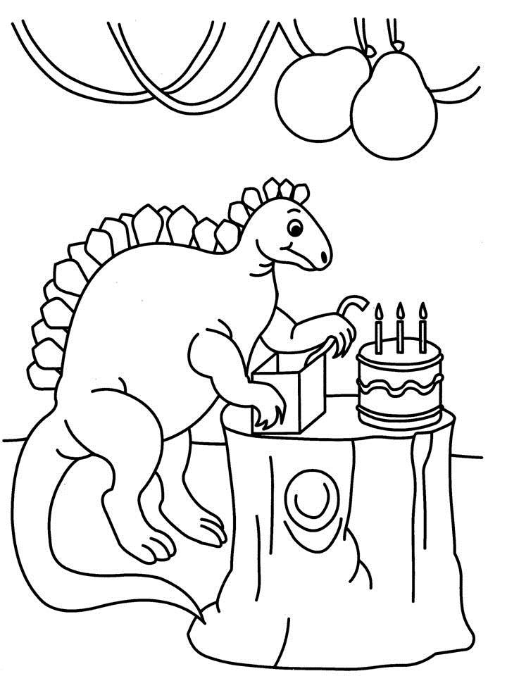Dinosaur Birthday Coloring Page 720x960 Dinosaur Birthday Coloring Page