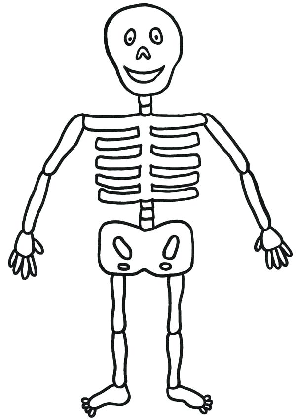 Coloring Pages Of Skeletons Human Skeleton Coloring Page Bone 600x851 Coloring Pages Of Skeletons Human Skeleton Coloring Page Bone