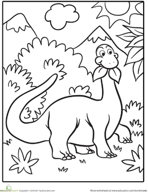 Cute Dinosaur Worksheet 301x391 Cute Dinosaur Worksheet