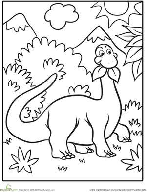 Dinosaur Coloring Pages For Toddlers
