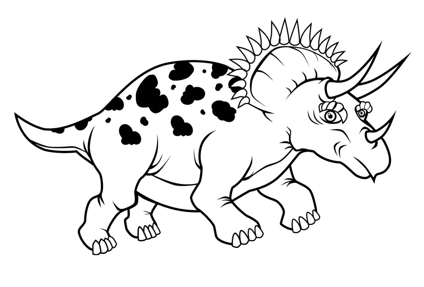 Dinosaur Coloring Pages Triceratops at GetColorings.com | Free ...