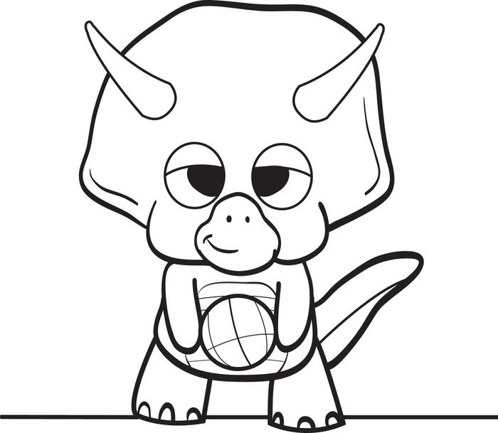 700x609 Baby Dinosaur Coloring Pages Free Printable Cartoon Page For Kids