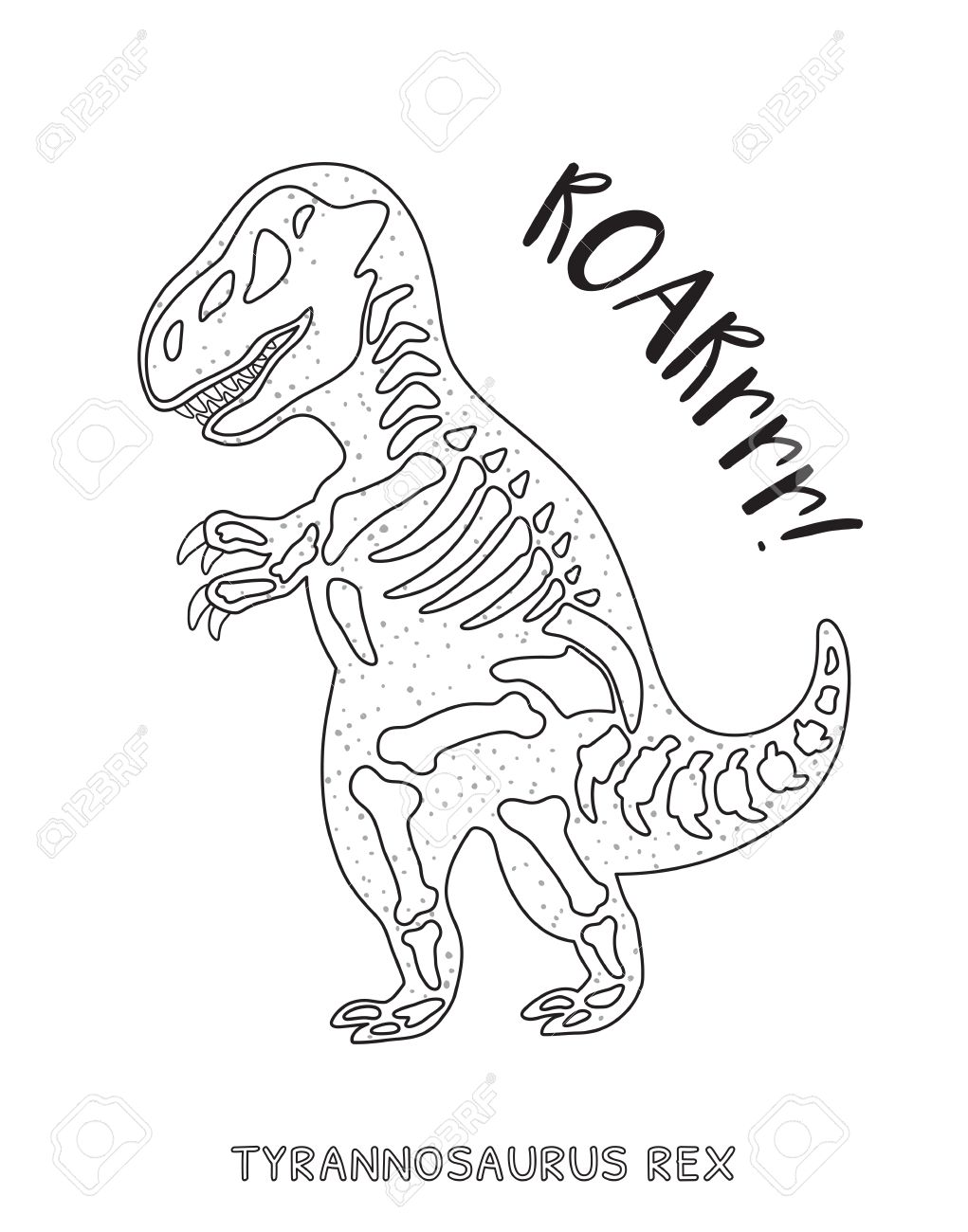 1021x1300 Announcing T Rex Skeleton Coloring Page Tyrannosaurus Pages
