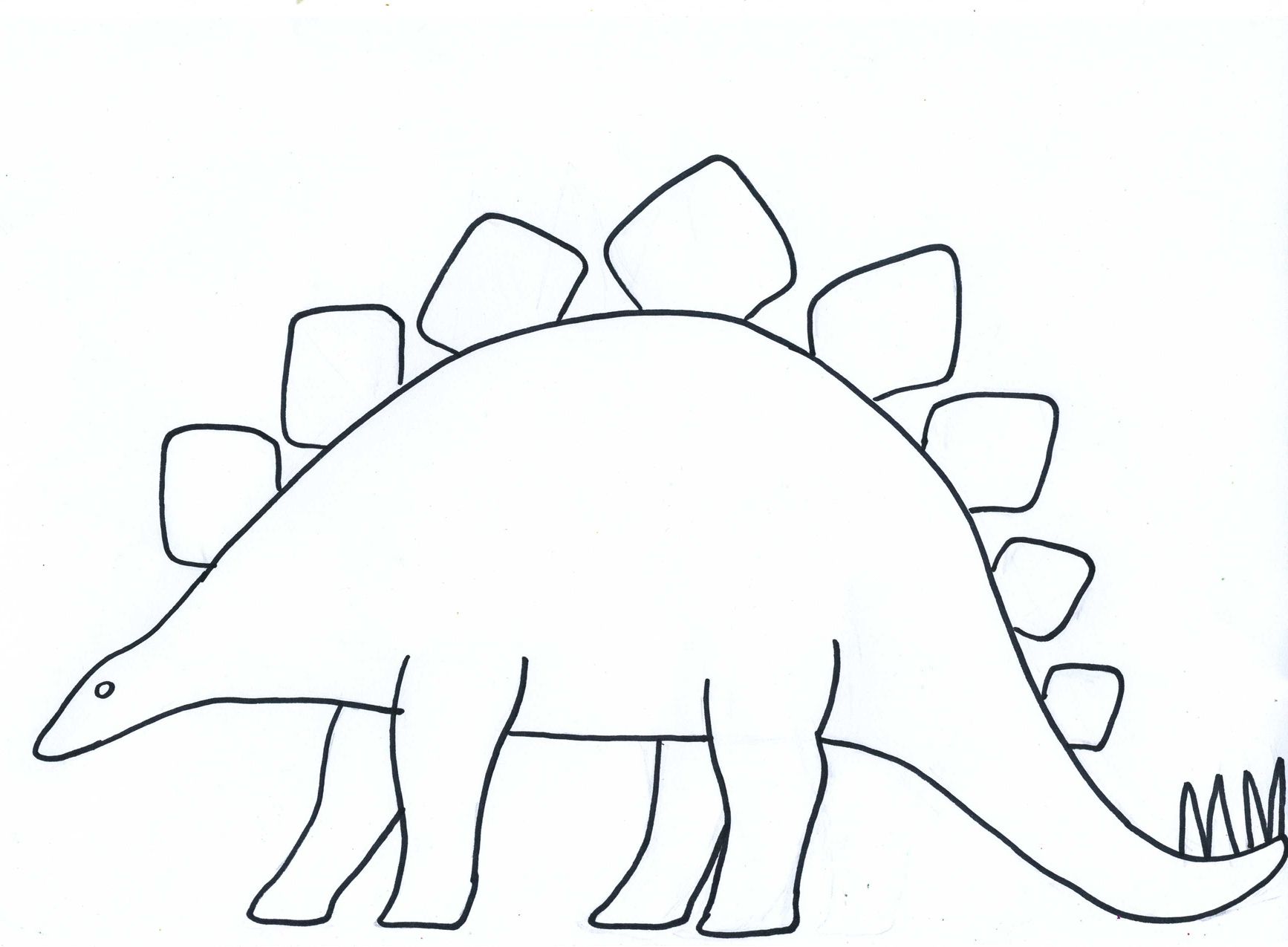 1734x1275 Blank Dinosaur Template Paper Crafts For Children Dinosaur
