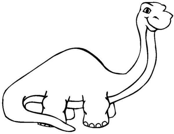 600x464 Long Neck Dinosaur Coloring Pages For Kids.jpg Craft