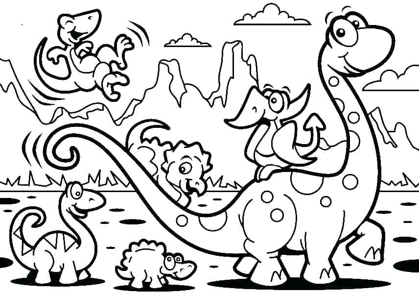 856x602 Dino Coloring Page