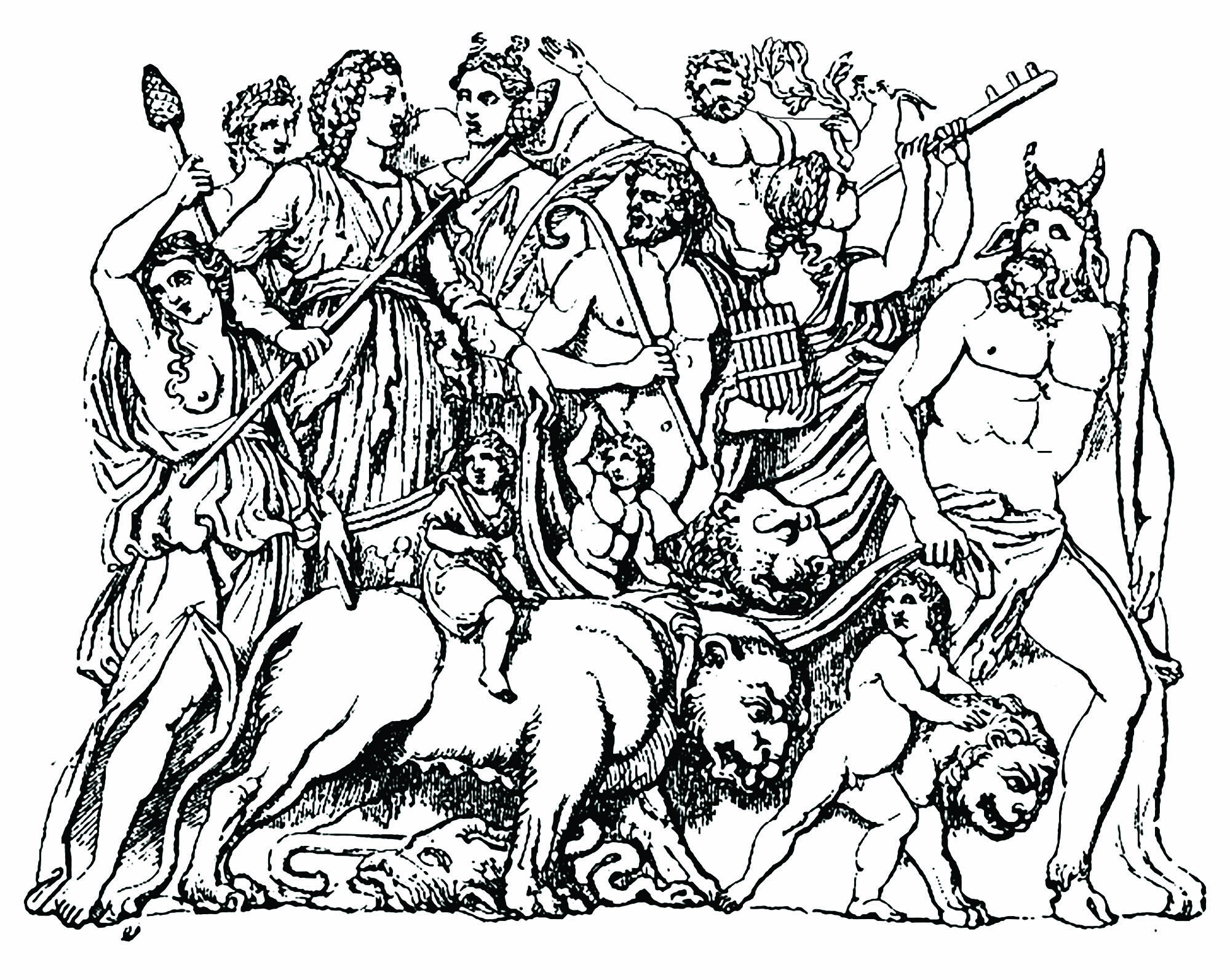 Dionysus Drawn By Tiger 2000x1593 Dionysus Drawn By Tiger