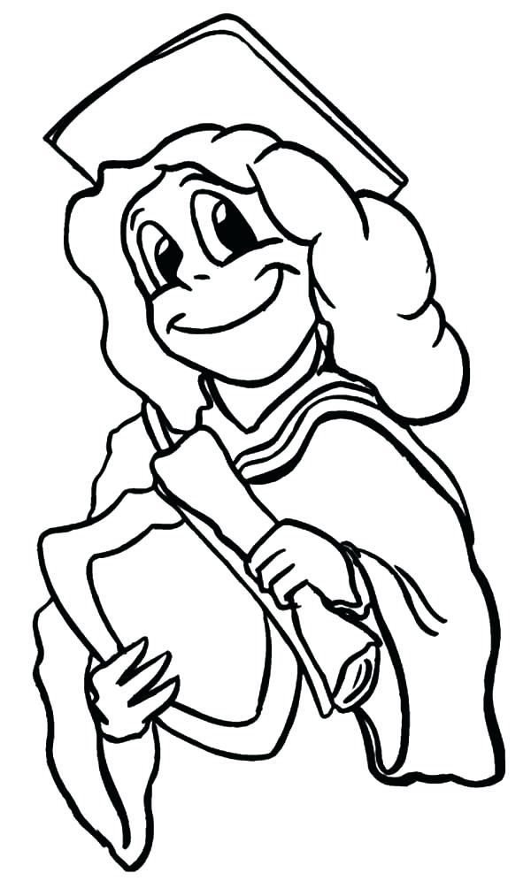 600x1013 Graduation Cap Coloring Page Click The Graduation Cap And Diploma