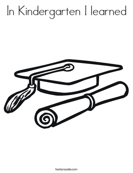 468x605 In Kindergarten I Learned Coloring Page