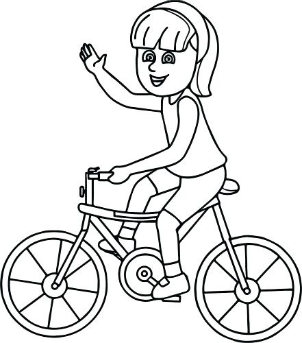 Pedaling Bike Coloring Sheet 4