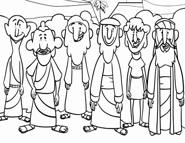 600x464 Jesus And The 12 Disciples Coloring Page Inspirational Picture