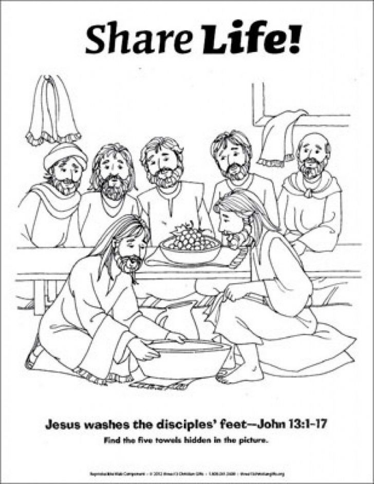 728x942 12 Disciples Coloring Page