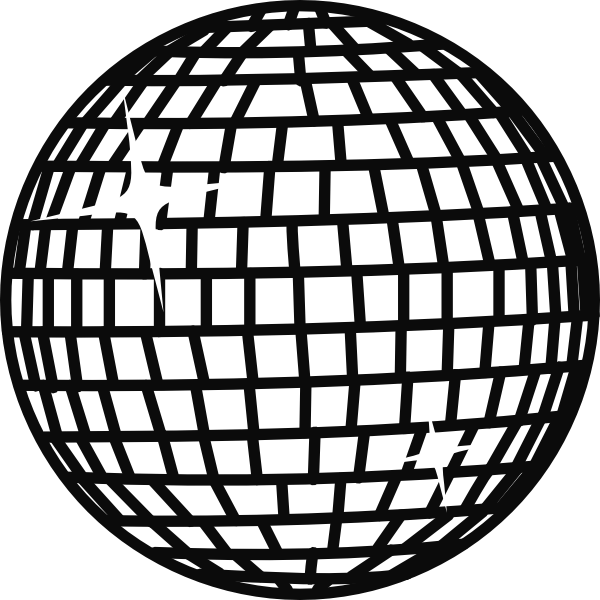 600x600 Disco Ball Coloring Page