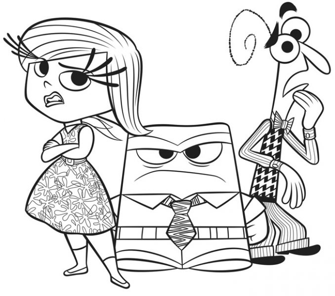 Inside Out Pictures To Color Inside Out Fear Disgust And Anger 678x600 Inside Out Pictures To Color Inside Out Fear Disgust And Anger