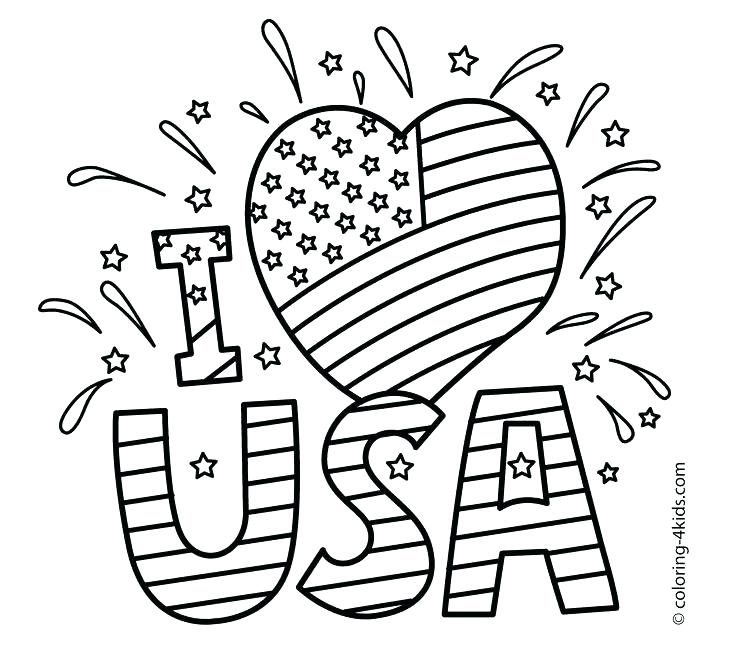 736x661 Fourth Of Colouring Pages Free Coloring 4th July Colouring Pages