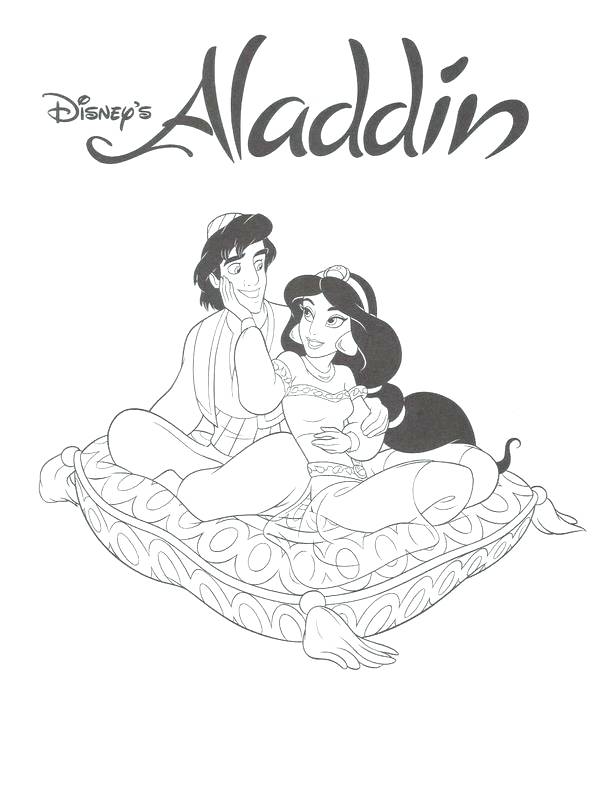 Disney Aladdin Coloring Pages 600x793 Disney Aladdin Coloring Pages