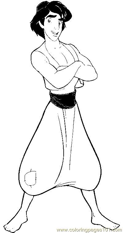 Aladdin (2) Coloring Page 400x756 Aladdin (2) Coloring Page