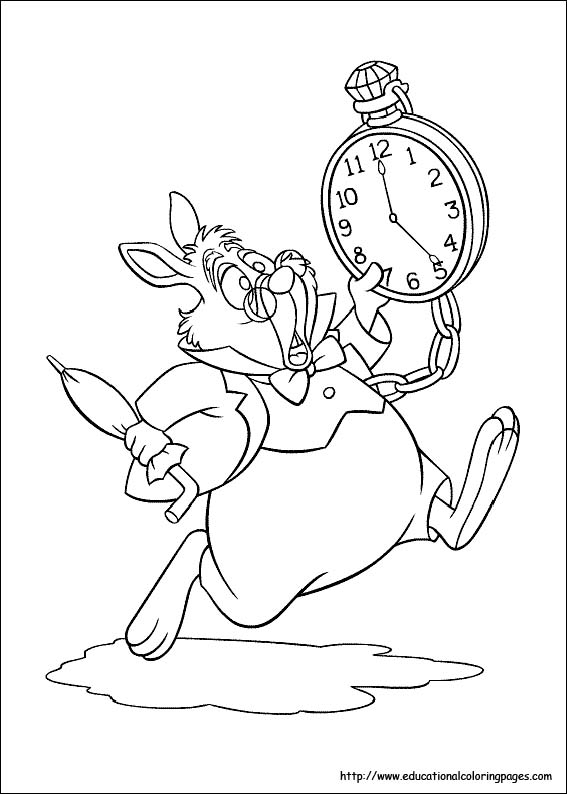 Alice In Wonderland Coloring Pages Free For Kids 567x794 Alice In Wonderland Coloring Pages Free For Kids
