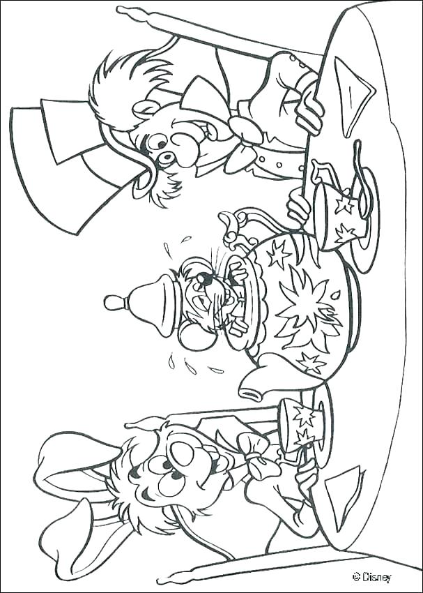 Disney Alice In Wonderland Coloring Pages In Wonderland Coloring 607x850 Disney Alice In Wonderland Coloring Pages In Wonderland Coloring