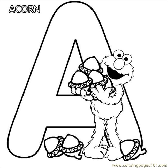 650x650 Elmo Alphabet A Coloring Page Coloring Page